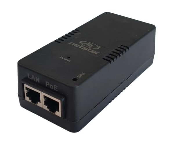 NETSTAR 30W Gigabit PoE+ Injector Midspan, IEEE 802.3 af/at | Supplies PoE 15.4W(af) Or PoE+ 30W(at) | Works with Wireless AP, IP Camera, IP Phone, etc.. | NM-GPOE30AT
