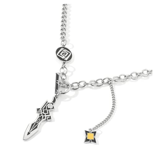 Collar, Genshin Impact, Juego Cosplay Arma Colgante Creativo Cool Punk Halloween Fiesta de cumpleaños Accesorios Hombres Mujeres Hip Hop Regalo Cover