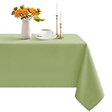 Romanstile Sabeigrüne Tischdecke Outdoor 240x140 abwaschbar,wasserabweisend,schmutzabweisend Tischtuch Table Cloth Tischwäsche für Frühling,Ostern,Geburtstag,Party,Hochzeit,Garten