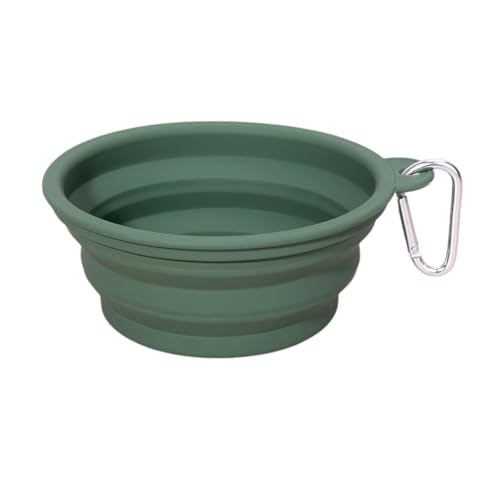 ROMNEYS Ciotola da viaggio pieghevole in silicone 'On The Go', 1 l, senza BPA e lavabile in lavastoviglie, con moschettone, ideale per cani in viaggio, escursioni e avventure all'aria aperta