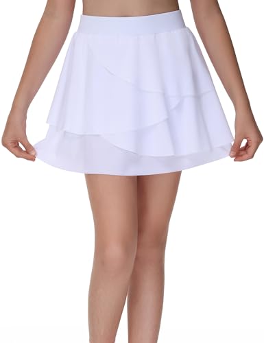 THE GYM PEOPLE Pleated Tennis Skirt for Girls with Pockets Ruffle Athletic Golf Skorts Built-in Shorts2