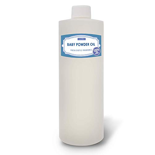 CLANRIZA Baby Powder Essential Oil [Relaxing Scent] - Plastic Bottle Organic Pure Therapeutic French for Diffuser, Aromatherapy, Headache, Pain, Sleep-Perfect for Candles & Massage (1 oz)