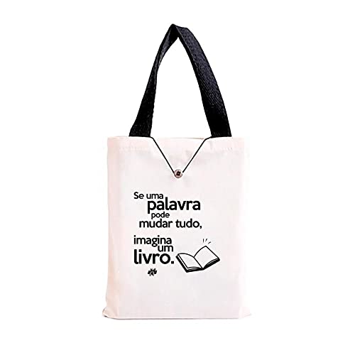 Sacola Ecobag 40cm Personalizada Algodão 100% Reciclado -'Se uma palavra'