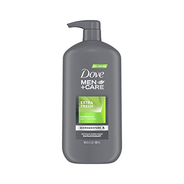 Dove-MenCare-Body-Wash-for-Mens-Skin-Care-Extra-Fresh-Effectively-Washes-Away-Bacteria-While-Nourishing-Your-Skin-30-oz Dove Men+Care Body and Face Wash Refreshing Extra Fresh Body Wash for Men with 24-Hour Nourishing Micromoisture Technology, 30 oz