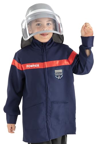 RUBIE'S Top luxe et accessoires pompier français pour enfant - 5-8 ans