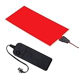 Ygmylandbb 有機EL照明パネル ELパネル EL照明 elシート 3V 12×5cm 面発光 電源ユニット付き 明るさ クリスマス パーティー デコレーション ウェディング パブ用 常灯→スロー点滅→高速点滅 3種類の発光モード