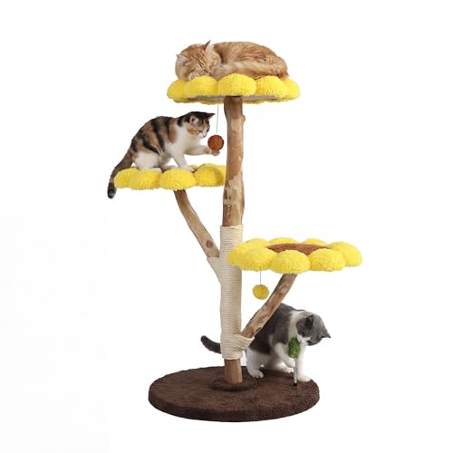Árbol para gato moderno para interiores 27.2"L x 18.9"W x 34.6"H miniatura 1