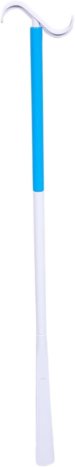 COLLBATH Long Handle Dressing Aid and Shoehorn One Tool for Seniors Elderly Disabled and Pregnant Women Lightweight Durable and Convenient Sock Remover