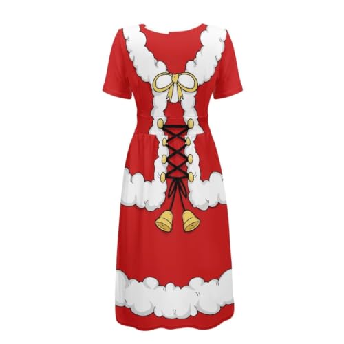 Image of Women's Summer Dresses Short Sleeve Formal Dresses with Pockets | Lightweight polyester fabric delivers cool airflow during hot summer outdoor activities