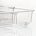 mDesign Set of 2 Drawer Inserts - Extendable Cutlery Tray for Kitchen Utensils such as Cooking Spoons, Spatulas & Whisks - Customisable: 3 to 4 Compartments - Clear