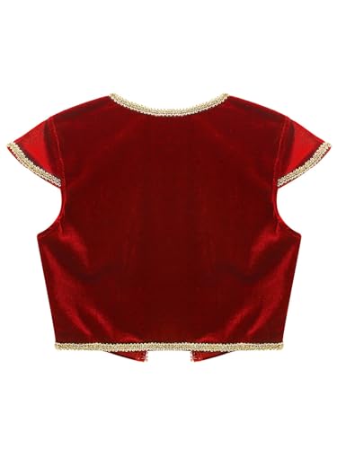 Kids Boys Arabian Prince Vest Open Front Waistcoat Top Carnival Party Fancy Dress-up2