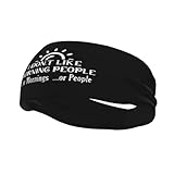 fascia per il sudore i don't like morning people fascia per capelli sportiva elastica unisex, per corsa, yoga, sport in palestra
