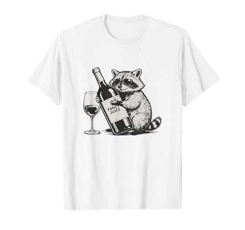Raccoon Drinking Wine Fancy Juice Cool Sunglasses Funny...
