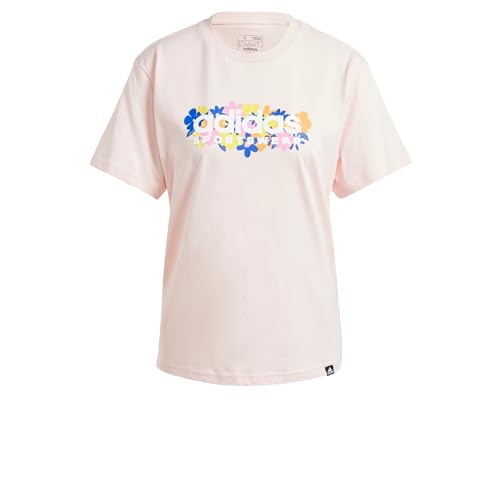 adidas Damen Soft Side 2.0 Graphic Tee, Sandy pink, S