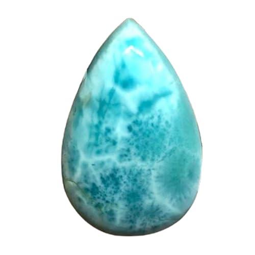 Larimar naturel cabochon poire pour remplacer vos gemmes synthétiques en fabrication bijoux
