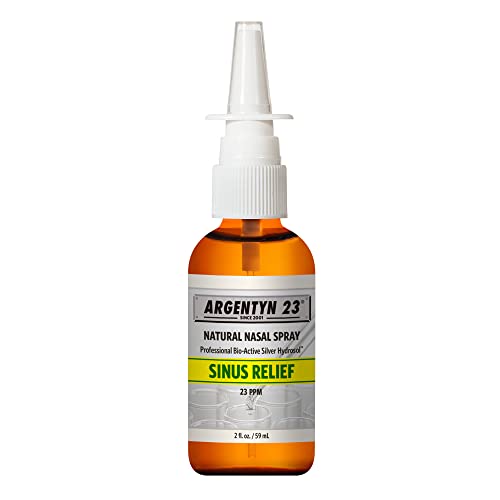 Argentyn 23 Sinus Support Natural Nasal Spray - Colloidal Silver Nasal Spray Bio Active Nose Mist for Sinus and Immune Support Adults and Kids 23 ppm - 2 fl oz (59mL)