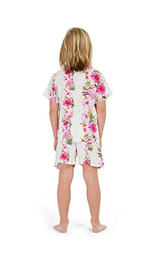 Hawaii Hangover Boy Aloha Luau Shirt Cabana Set in Pink Hibiscus Vine2