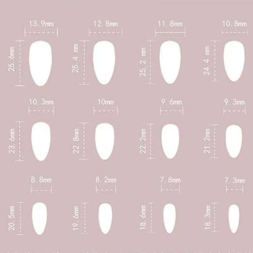 Image of Flower Press on Nails Purple Ombre Fake Nails Medium Almond False Nails with Rhinestone Design 5D Starfish Glue on Nails Glossy Artificial Acrylic Full Cover Spring Stick on Nails for Women Manicure