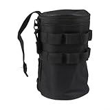 Jotekonoby Outdoor-Getränkehalter für Rucksack – strapazierfähiges 600D-Oxford-Gewebe, aufsteckbarer Getränkehalter für Camping, Wandern und Reisen, großer Durchmesser (schwarz, groß)