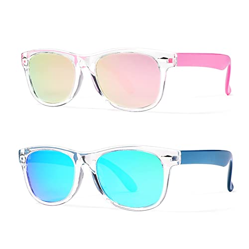 Pro Acme Kids Polarized Sunglasses, Flexible TPEE Rubber Toddler Shades for Girls Boys, Ages 3-12