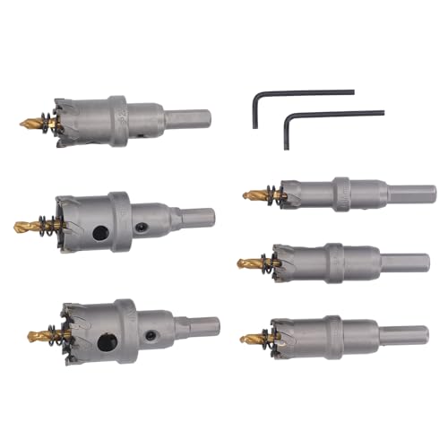 Kit de 6 Sierras de Corona Carburo 16mm a 32mm miniatura 7