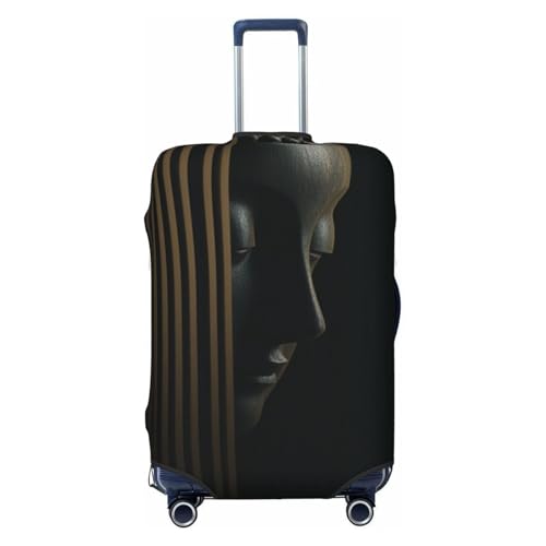 Minimalist Elegant Buddha Statue Elastic Travel Luggage Covers Dustproof Scratch-Resistant Suitcase Protector Fit 22-24 Inch