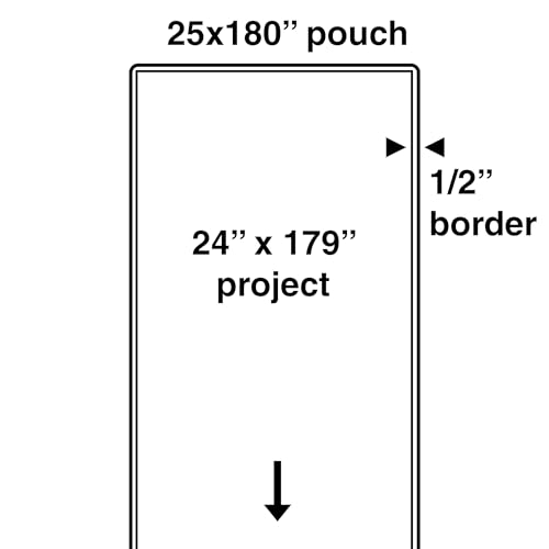 Image of Apache Poster Banner Size Laminating Pouches, 2 Mil, 5 Pack, Holds 24 x 179 Inch Projects (25 x 180 Inch Pouch Size), Thermal Laminator Compatible Laminating Sheets, Super Clear, Round Corners