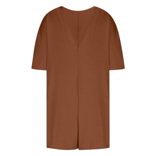 Image of Summer Rompers for Women 2026 Spring Flowy Dressy Casual Petite Jumpsuits Beach Comfy Linen Athletic Overalls