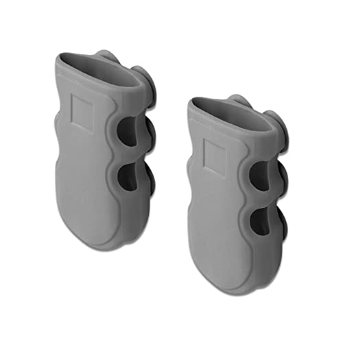 Lot de 2 supports de pommeau de douche à ventouse en silicone - Support mural amovible sans perçage pour salle de bain - Gris