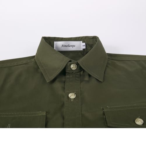 Boys Long Sleeve Button Down Casual Woven Dress Shirt with Two Pockets3