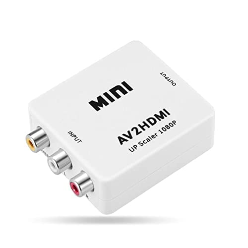 Terabyte HDMI to RCA,HDMI to AV, 1080P HDMI to 3RCA CVBS AV Composite Video Audio Converter Adapter Supports PAL/NTSC with USB Charge Cable for PC Laptop HDTV (White) 05