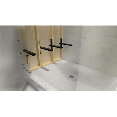 The Original Floating Shower Bench Kit with Orange Waterproof Board - Original Shower Bench Bracket (14x24)-Shower Bench,Bench Seat, DIY and Space Efficiency,1 Count