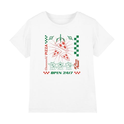Image of Disney Toy Story Pizza Planet Aliens Boys T Shirt, White, 9-11 Years