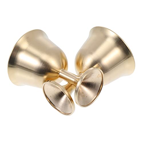 NAMOARLY 2pezzi Calici in Rame Massiccio Artigianali Coppa Piccola Per Cocktail e Vino Design Compatto Salvaspazio Esterno Lucido e Resistenti Per Casa e Ufficio