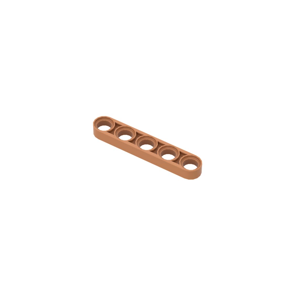 32017 Hole Arm Plate Technic Beam 1x5 Thin 50 Pieces GDS-693 Compatible with Lego Building Blocks Color:Medium Nougat 312