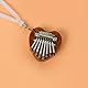 Alnicov Mini Kalimba 8-Tasten-Daumenklavier,tragbares Marimba-Massivholz-Daumenklavier, musikalische Geschenke für Anfänger (herzförmig)