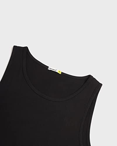 Image of Bewakoof Men's Solid Regular Fit Sleeveless Round Neck Cotton Vest
