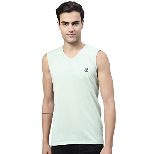 Image of Mack Jonney Regular Fit Cotton Solid Gym Vest for Men-V SL ANTHRA 01-P