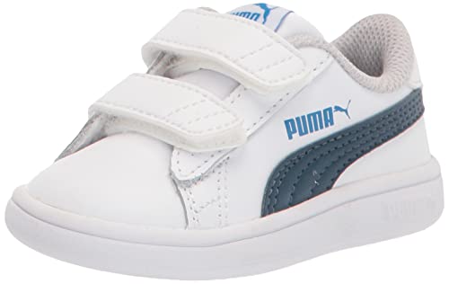 PUMA Smash V2 L V (Toddler) Puma White/Intense Blue 4 Toddler M