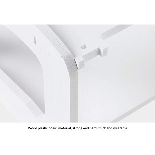 TV-Decken-Wandhalterungen Regal Set-Top-Box Router-Halterung Wand-Aufbewahrungs-Trennwand Spleiß-Trennwand, weißes funktionales Aufbewahrungsregal