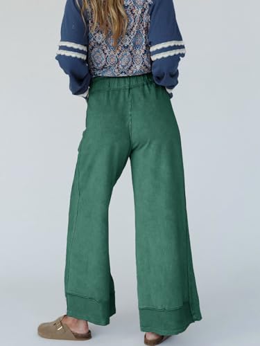 Gnveub Women's Dress Pants High Waist Casual Wide Leg Long Pants Casual Trousers with Pockets2