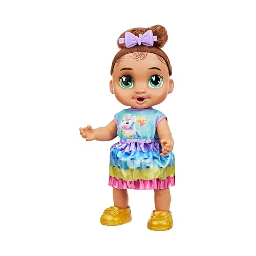 Baby Alive, Boneca, Baby Grows Up, Sophia Sparkle - Cabelos Castanhos, Brinquedo Interativo, 35 cm - A partir de 3 Anos