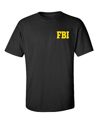 T-shirt FBI confortable à double motif pour éviter les déguisements rigides en soirée