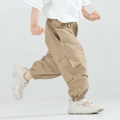 MINI PANDA Toddler Pants Boys& Girls, Relaxed Stretch Twill Toddler Casual Pants3