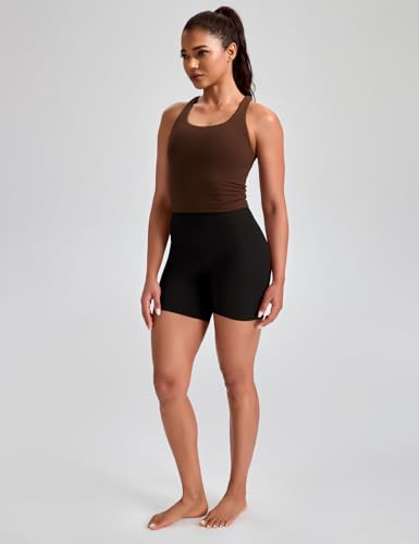 Image of HeyNuts Longline Zeal Bras Medium Impact Wirefree Sports Bras Workout Crop Tank Tops with Removable Pads, A-D Cups