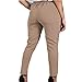 DGHM-JLMY Women's Fashion Casual Pants Relaxed Fit Lightweight Stretch Woven Pants High Waist Pencil Pants Bow-Knot Pockets (Brown,Medium,5,OZ)