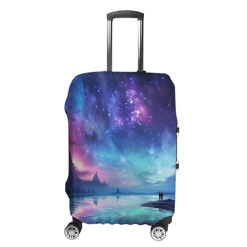 Northern Lights Luggage Cover, Washable Elastic Suitcase Cover Protector Fit 18-32 Inch Luggage
