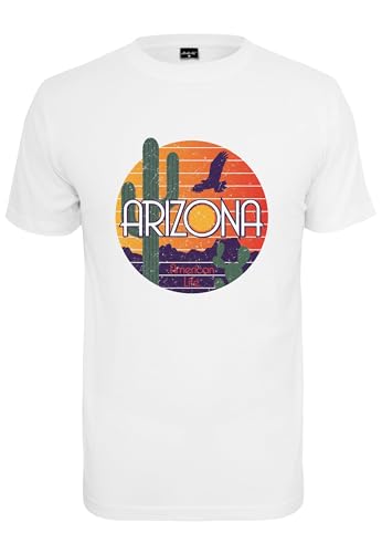 Mister Tee American Life Arizona Tee T-Shirt, Bianco, M Uomo
