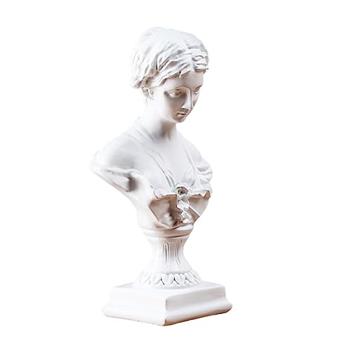 PRETYZOOM Resin Sculpture Mini Bust Statue Decorative Resin Statue for Home Decoration