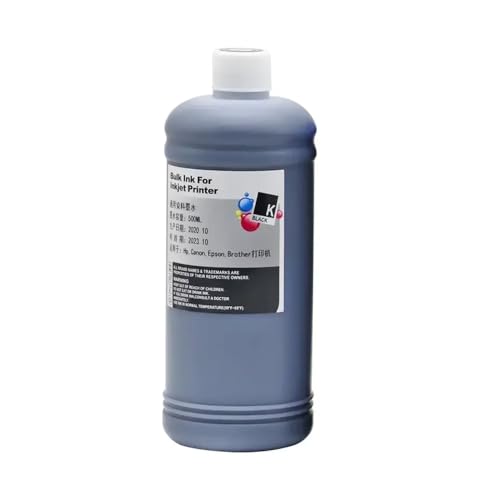 Encre pour imprimante universelle noire 500ml résout le problème des cartouches vides